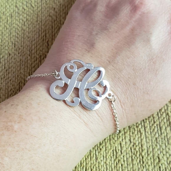 H Initial Jewelry Set: Necklace, Bracelet, & Studs - Picture 4 of 8